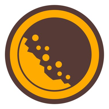 Bir çöreğin çizgi film simgesinin vektör çizimi