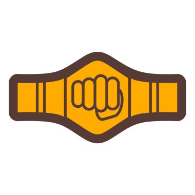 Yumruk simgesini tutan el. vektör illüstrasyonu