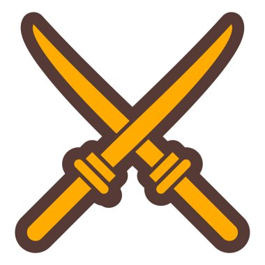 Kılıç. Web simgesi basit illüstrasyon