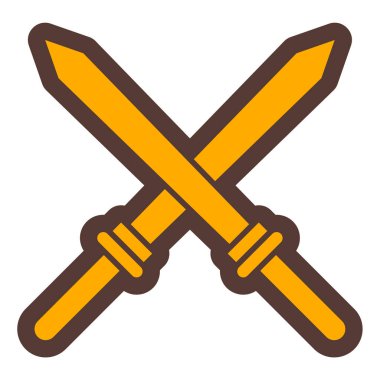 Kılıç. Web simgesi basit illüstrasyon