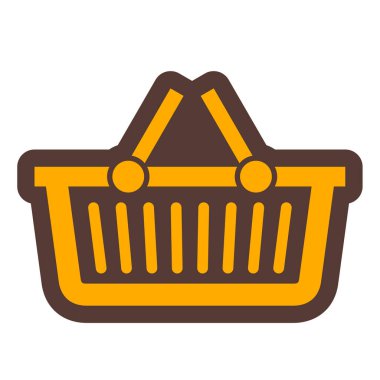 Alışveriş sepeti ikonu. Web için mağaza vektör simgelerinin basit illüstrasyonu