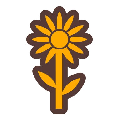 Çiçek. Web simgesi basit illüstrasyon