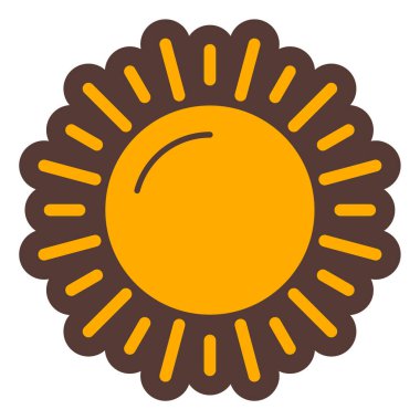 Güneş Simgesi Vektör illüstrasyonu