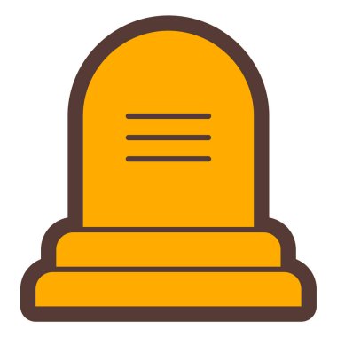 Mezar taşı. Web simgesi basit tasarım
