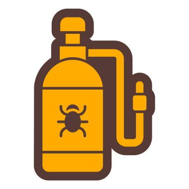 Zehirli vektör ikonu. Çizgi çizimi grafik ve web tasarımı için izole edildi.