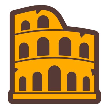 Bir bina simgesinin vektör illüstrasyonu 