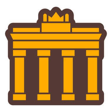 Bir bina simgesinin vektör illüstrasyonu 