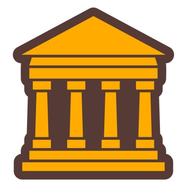 Bir bina simgesinin vektör illüstrasyonu 