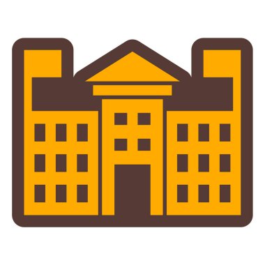 Bina. Web simgesi basit illüstrasyon