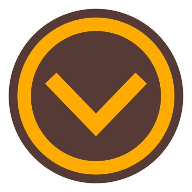 aşağı ok simgesi, vektör illüstrasyonu