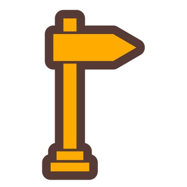 İşaret levhası Web simgesi basit illüstrasyon