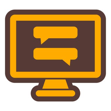 Konuş. Web simgesi basit illüstrasyon