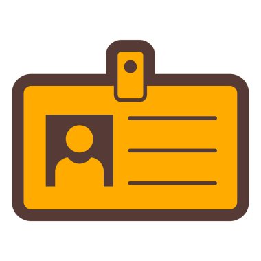 Kimlik kartı. Basit resimleme