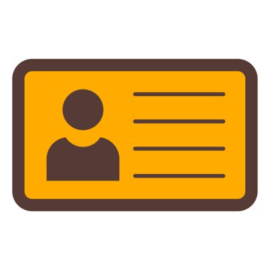 Kimlik kartı. Basit resimleme