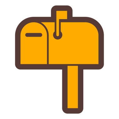 Posta kutusu. Web simgesi basit illüstrasyon