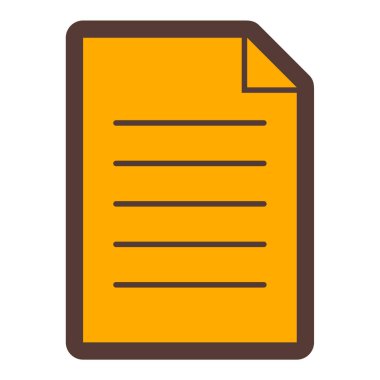 Belge. Web simgesi basit illüstrasyon