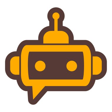 robot. Web simgesi basit illüstrasyon