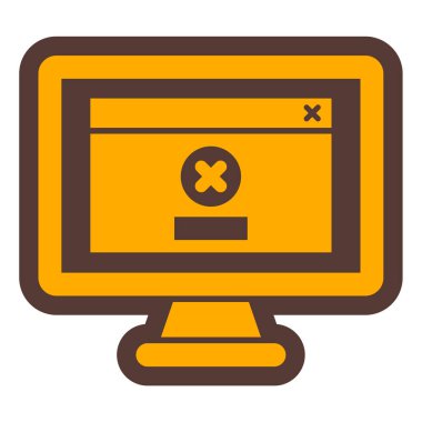 Bilgisayar. Web simgesi basit illüstrasyon