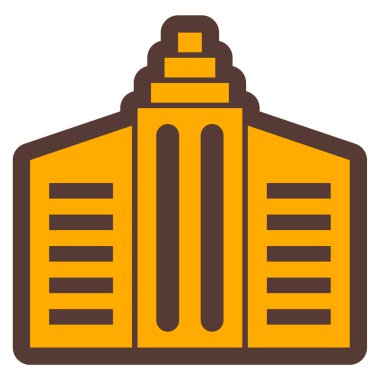 Bina. Web simgesi basit illüstrasyon