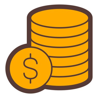 Dolar Sikkeleri. Basit illüstrasyon