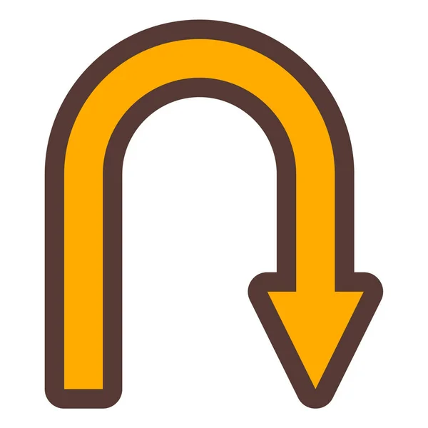 Flecha Icono Web Ilustración Simple — Vector de stock
