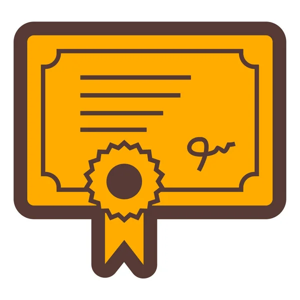 Certificado Ícone Web Ilustração Simples — Vetor de Stock