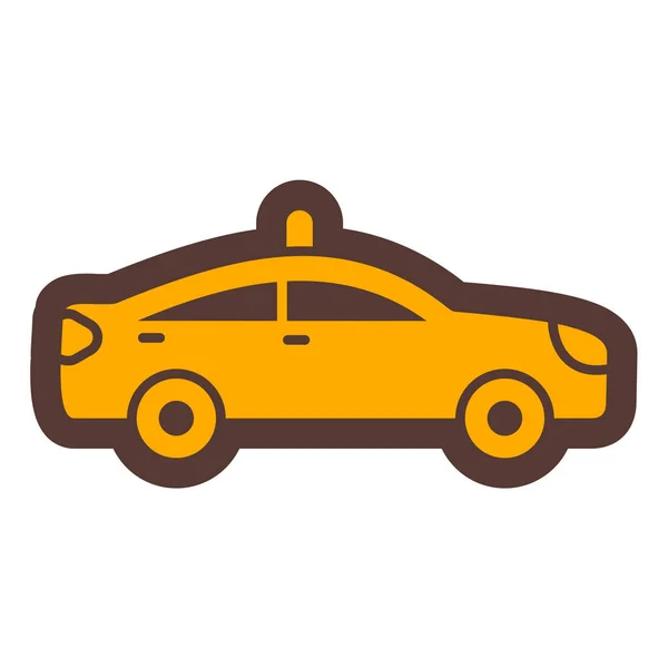 Taxi Car Icon Flat Illustration Police Cab Vector Icons Web — Image vectorielle