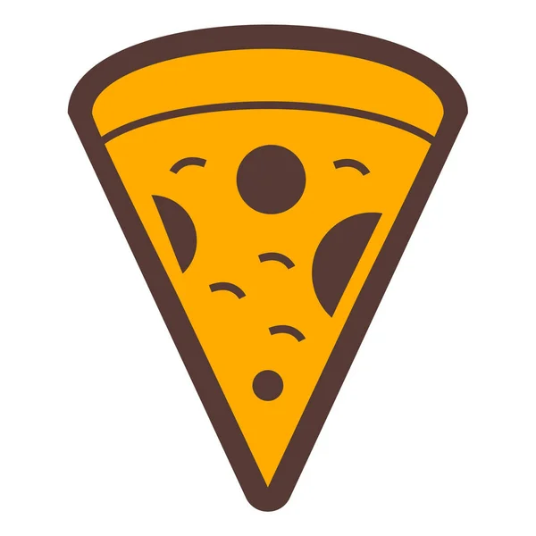 Une Pizza Icône Web Illustration Simple — Image vectorielle