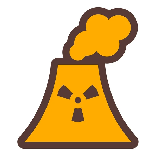 Nuclear Power Plant Icon Vector Illustration — ストックベクタ