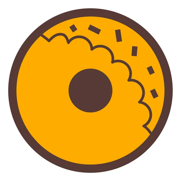 Donut Ícone Web Ilustração Simples —  Vetores de Stock