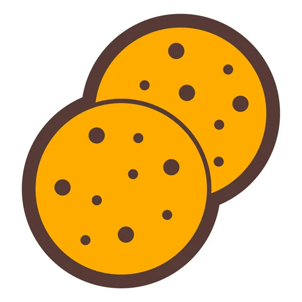 Keks Web Symbol Einfache Illustration — Stockvektor
