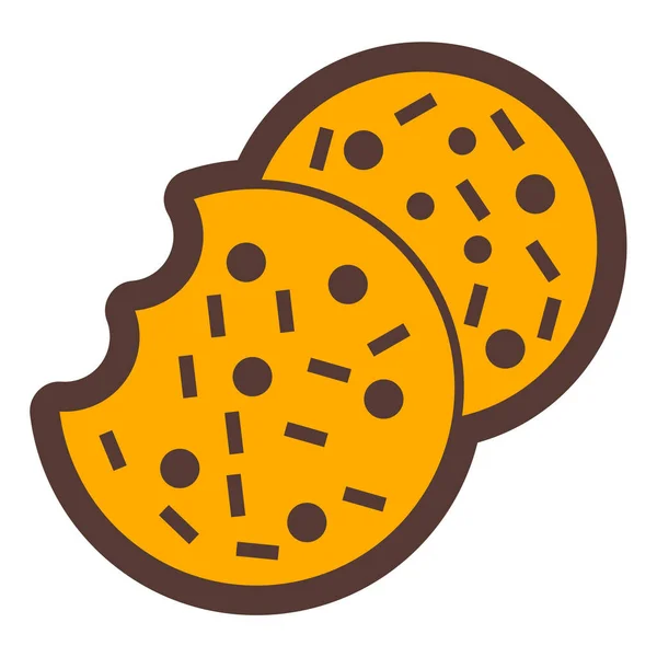 Cookies Web Symbol Einfache Illustration — Stockvektor