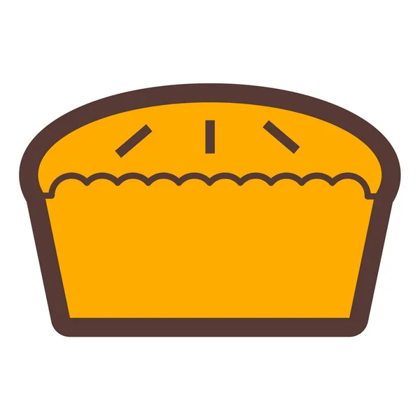 Kue Mangkuk Ikon Web Ilustrasi Sederhana - Stok Vektor