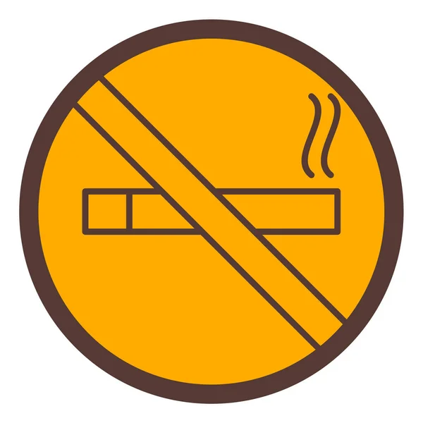 Sigara Ikonu Yok Web Için Sigara Vektörü Simgelerinin Bulunmamasının Basit — Stok Vektör