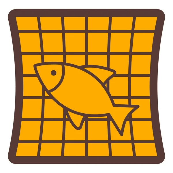 Икона Рыбы Простая Иллюстрация Векторных Значков Паутины — стоковый вектор
