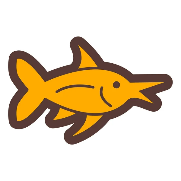 Fish Web Icon Simple Illustration — Stock Vector