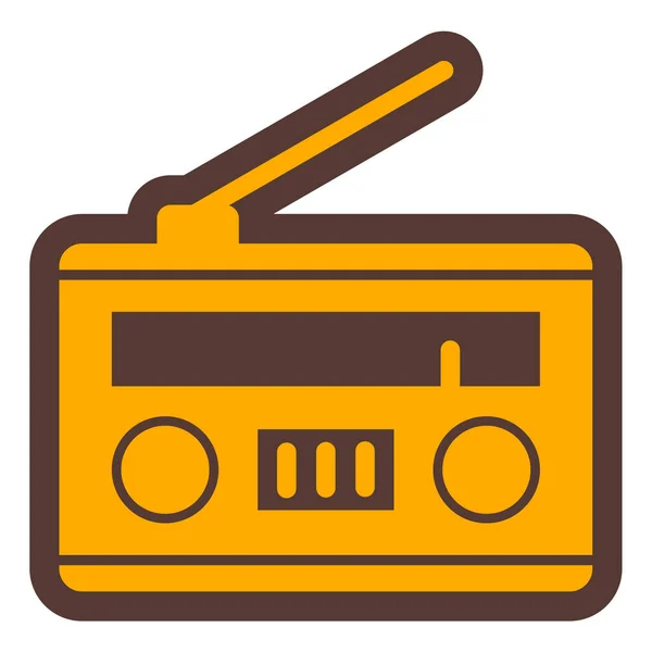 Radio Icono Web Ilustración Simple — Archivo Imágenes Vectoriales