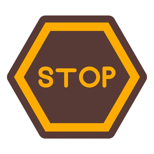 Stop Teken Pictogram Vector Illustratie — Stockvector