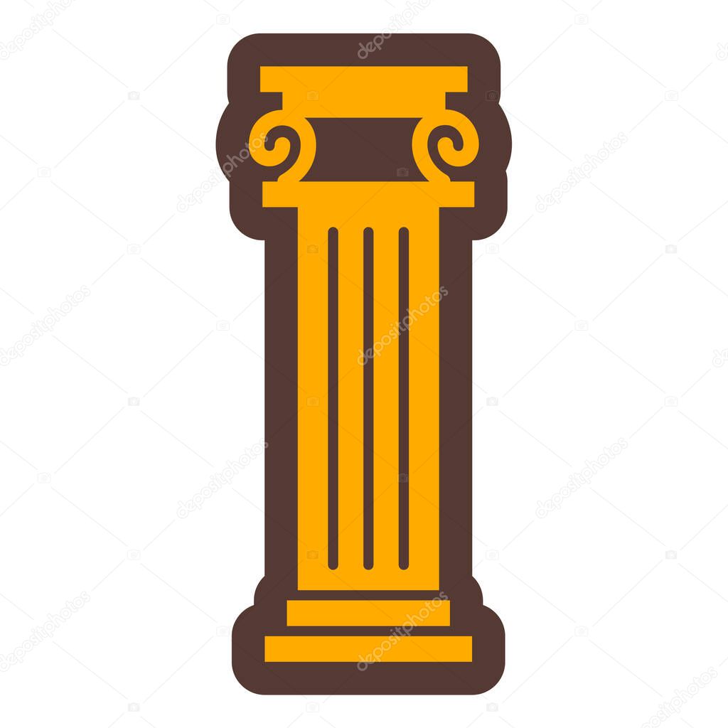column icon. outline illustration of ancient pillar vector icons for web