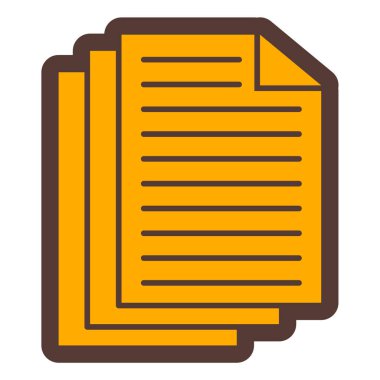 Belge. Web simgesi basit illüstrasyon