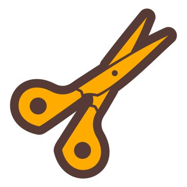 Makas simgesi. Web tasarımı için makas vektör simgelerinin basit çizimi