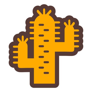 Kaktüs. Web simgesi basit illüstrasyon