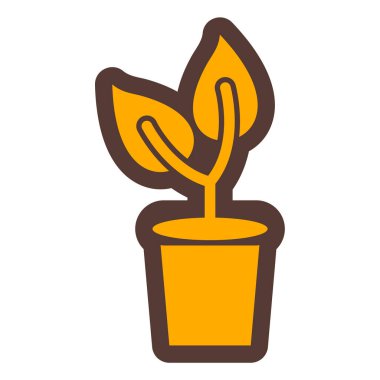 Bitki. Web simgesi basit illüstrasyon