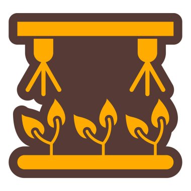 Şömine. Web simgesi basit tasarım