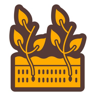 bitki, doğa, çevre, ekoloji, ilkbahar, flora soyut ikonu. vektör izole çizimi