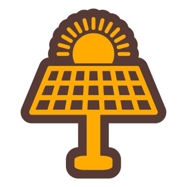 Güneş paneli. Web simgesi