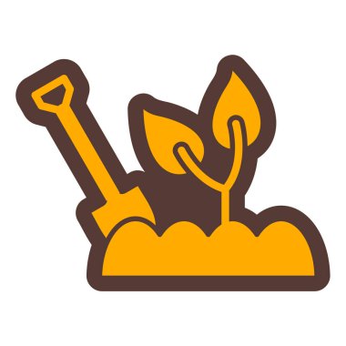 Bitki. Web simgesi basit illüstrasyon