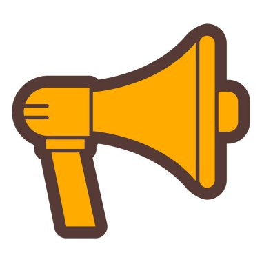 hoparlör, megafon, ses ve güzellik çizgisi ikonu.