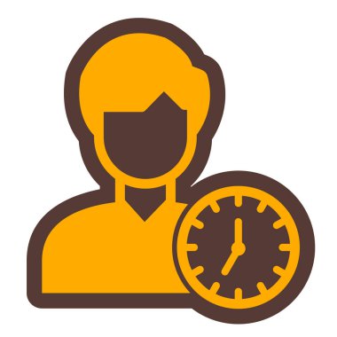 zaman yönetimi düz vektör simgesi