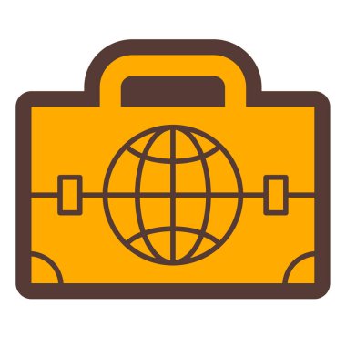 Çanta. Web simgesi basit illüstrasyon